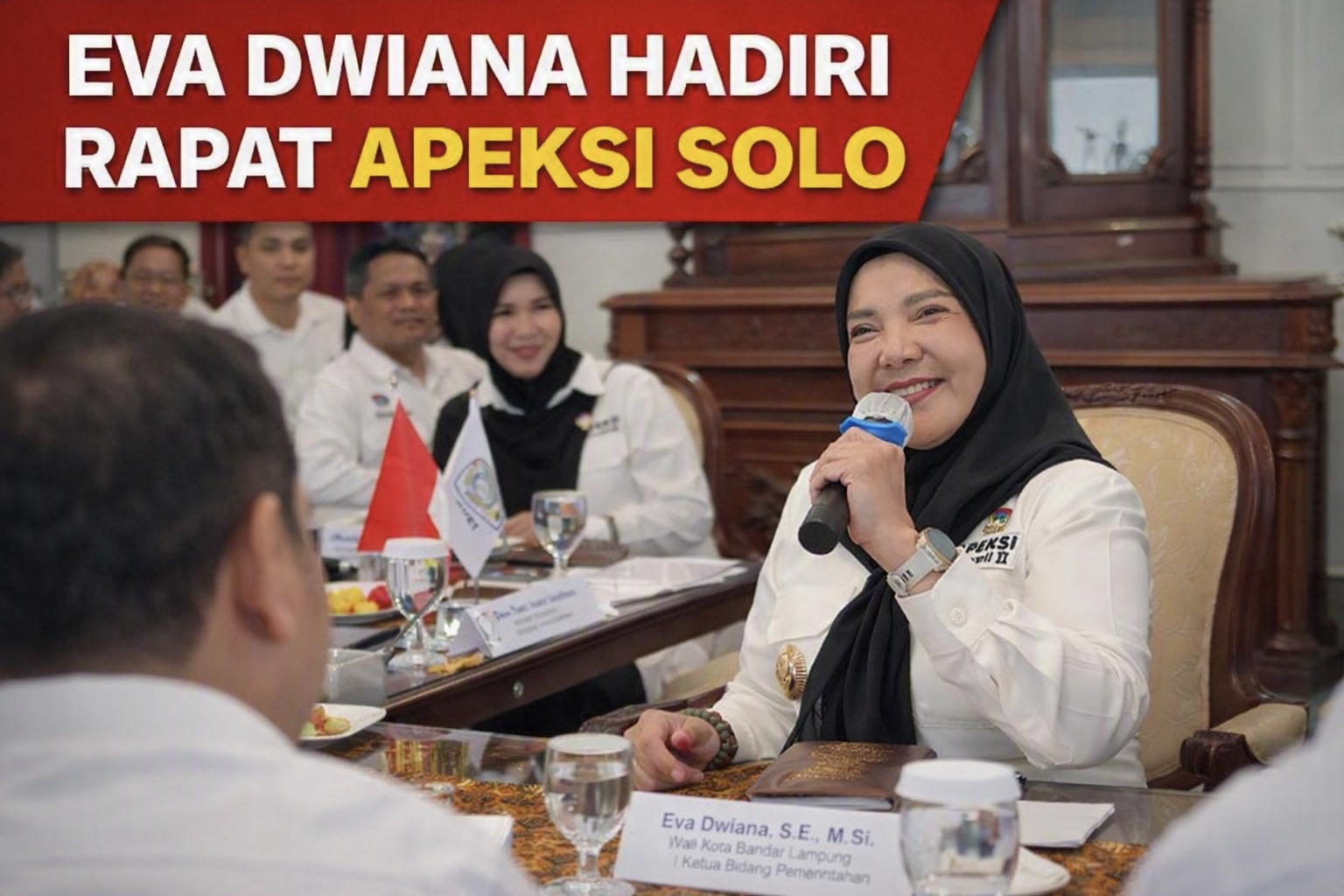 Walikota Eva Dwiana Hadiri Rapat APEKSI di Solo || Foto: Dok. Prokopim Pemkot Bandar Lampung