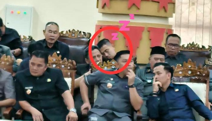 Tidur Saat Rapat Paripurna, Camat Langkapura Dinilai Langgar Kode Etik ASN