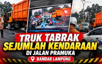 Truk fuso tabrak sejumlah pengendara di Jalan Pramuka kota Bandar lampung || Foto: Istimewa/ilustrasi ChatGPT || 5w1hindonesia.id